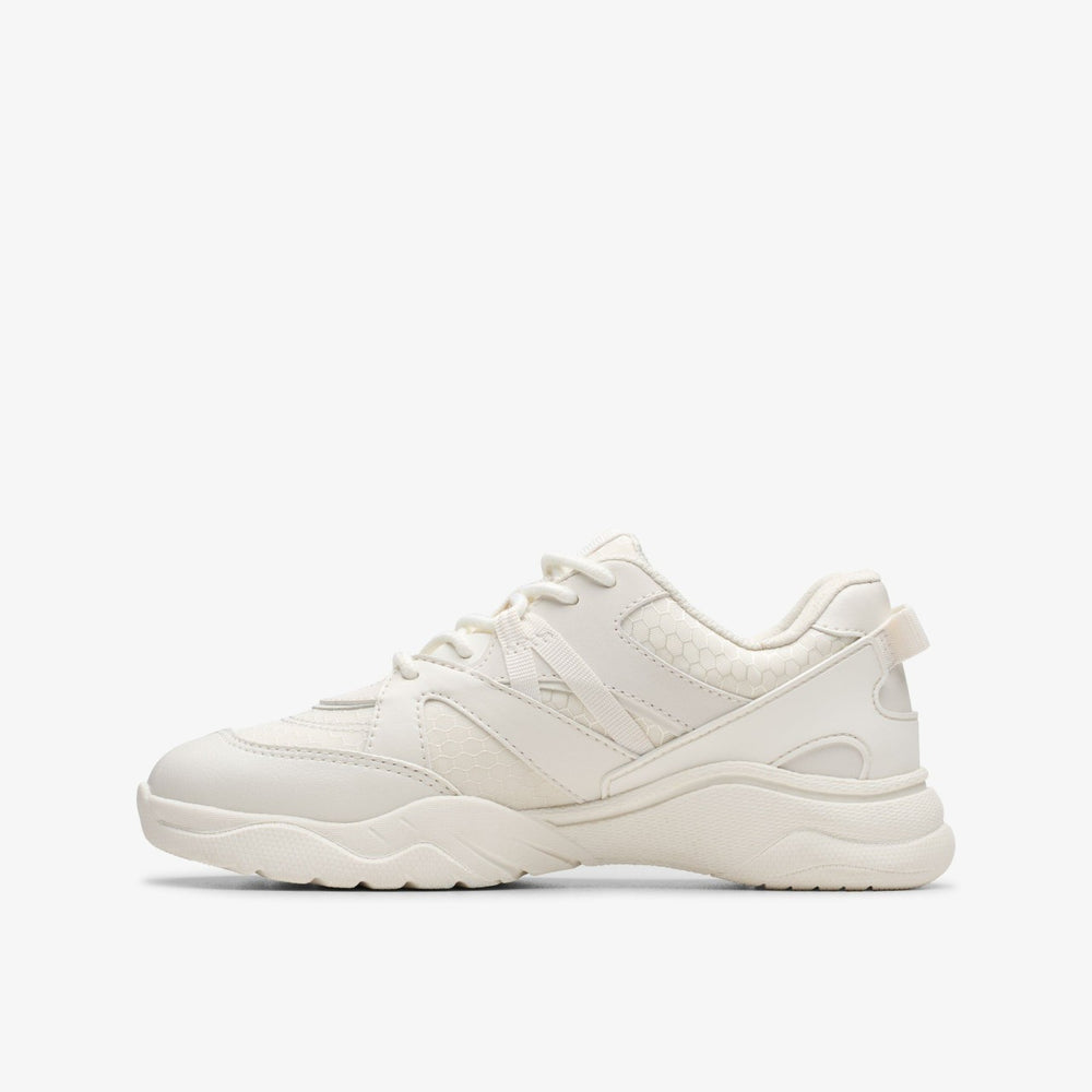 Feather Pace Older White | Clarks online