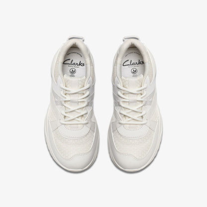Feather Pace Older White | Clarks online
