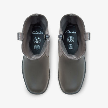 Oaklyn Top Kid Pewter Suede | Clarks discount