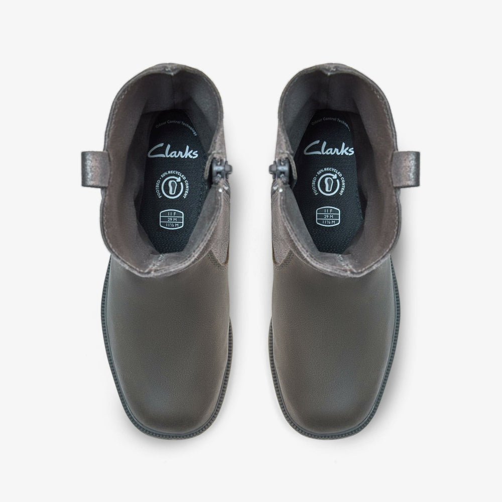 Oaklyn Top Kid Pewter Suede | Clarks discount