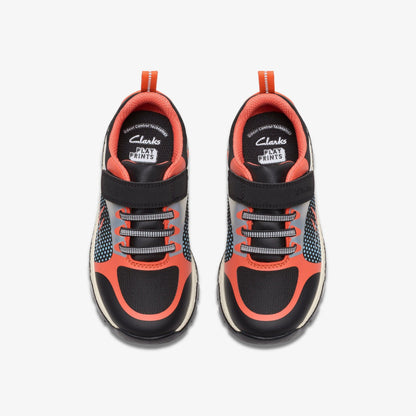 Steggy 2 Fly Kid Black/Orange | Clarks for sale