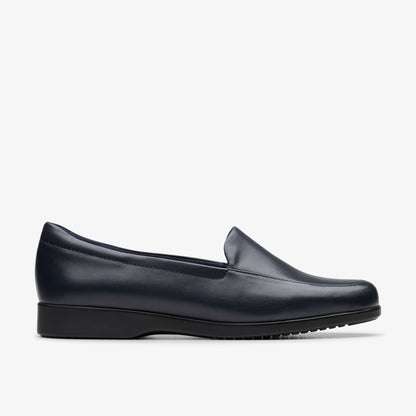 Georgia Loafer Navy Leather | Clarks for sale