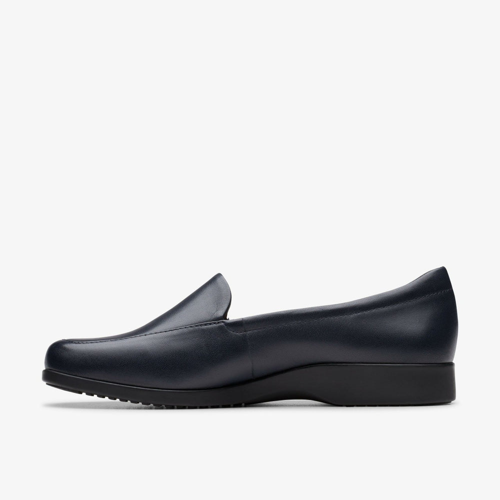 Georgia Loafer Navy Leather | Clarks for sale