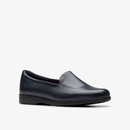 Georgia Loafer Navy Leather | Clarks for sale