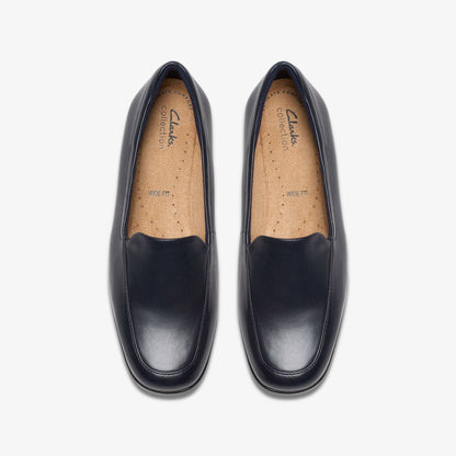 Georgia Loafer Navy Leather | Clarks for sale