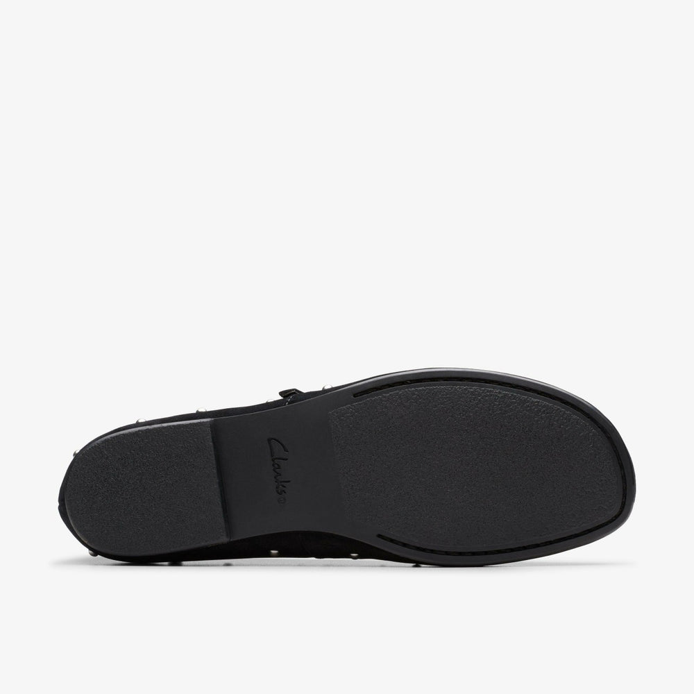 Livia Stud Black Suede | Clarks for sale