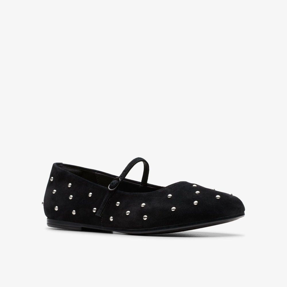 Livia Stud Black Suede | Clarks for sale