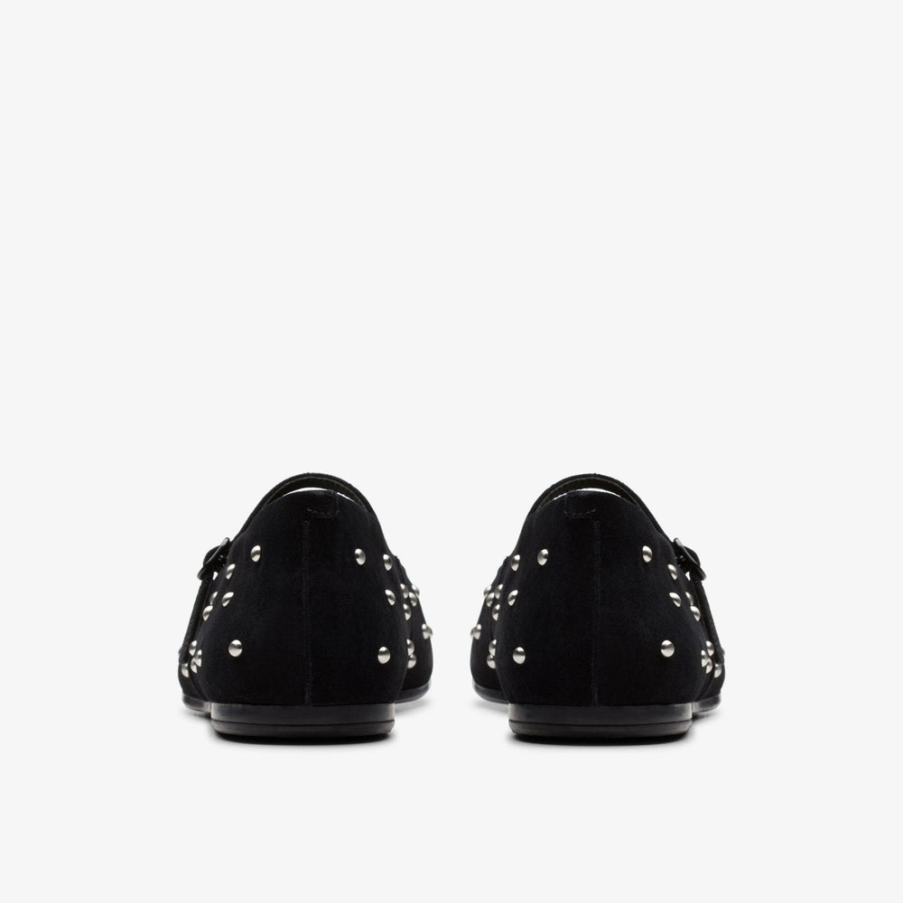 Livia Stud Black Suede | Clarks for sale