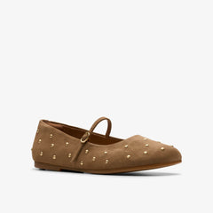 Livia Stud Walnut Suede | Clarks Sale