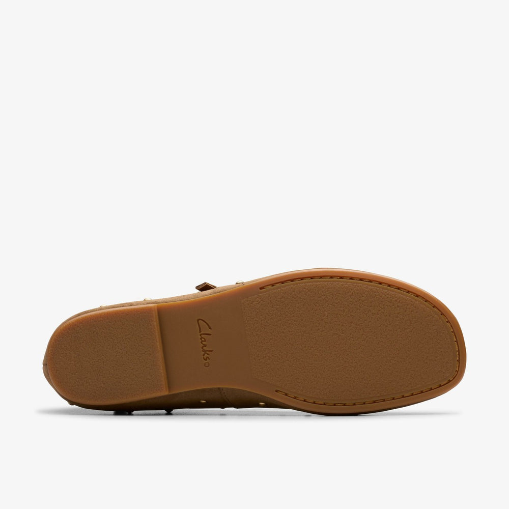 Livia Stud Walnut Suede | Clarks Sale