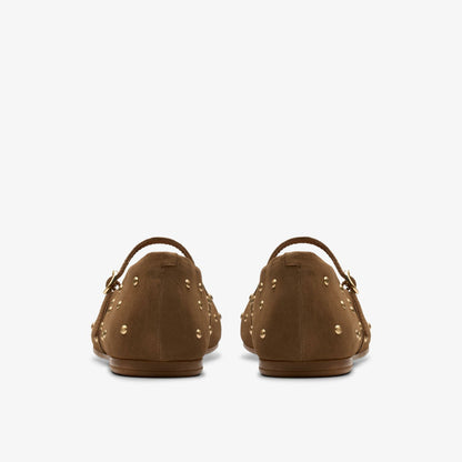 Livia Stud Walnut Suede | Clarks Sale
