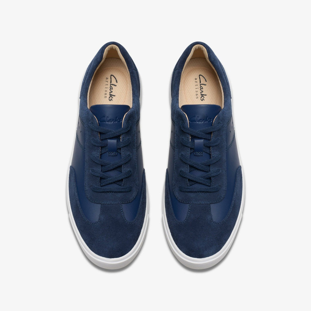 Makea Court Navy Leather | Clarks on Sale