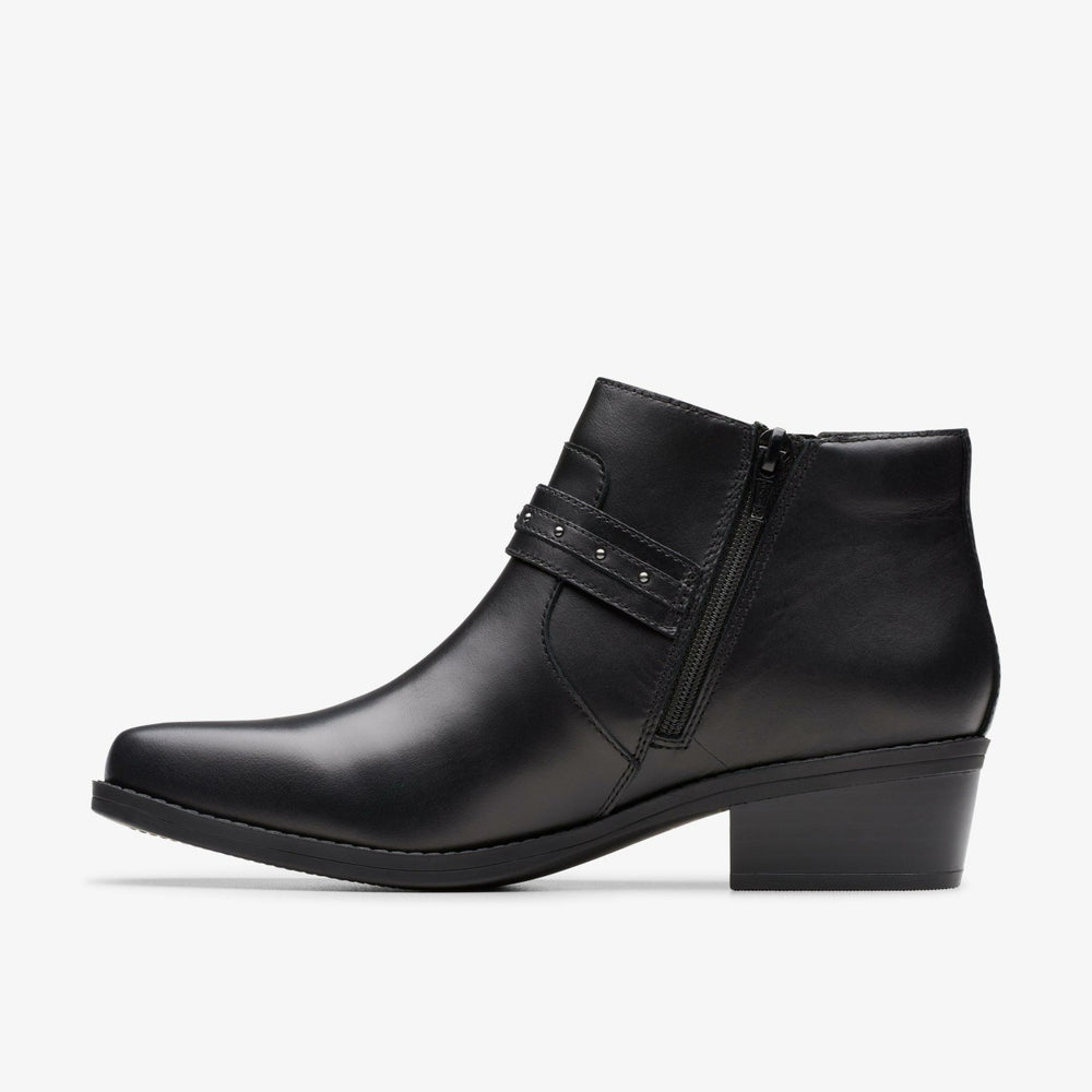 Danyelle Wish Black Leather | Clarks outlet