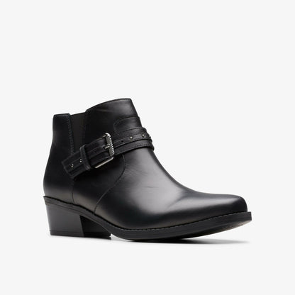 Danyelle Wish Black Leather | Clarks outlet