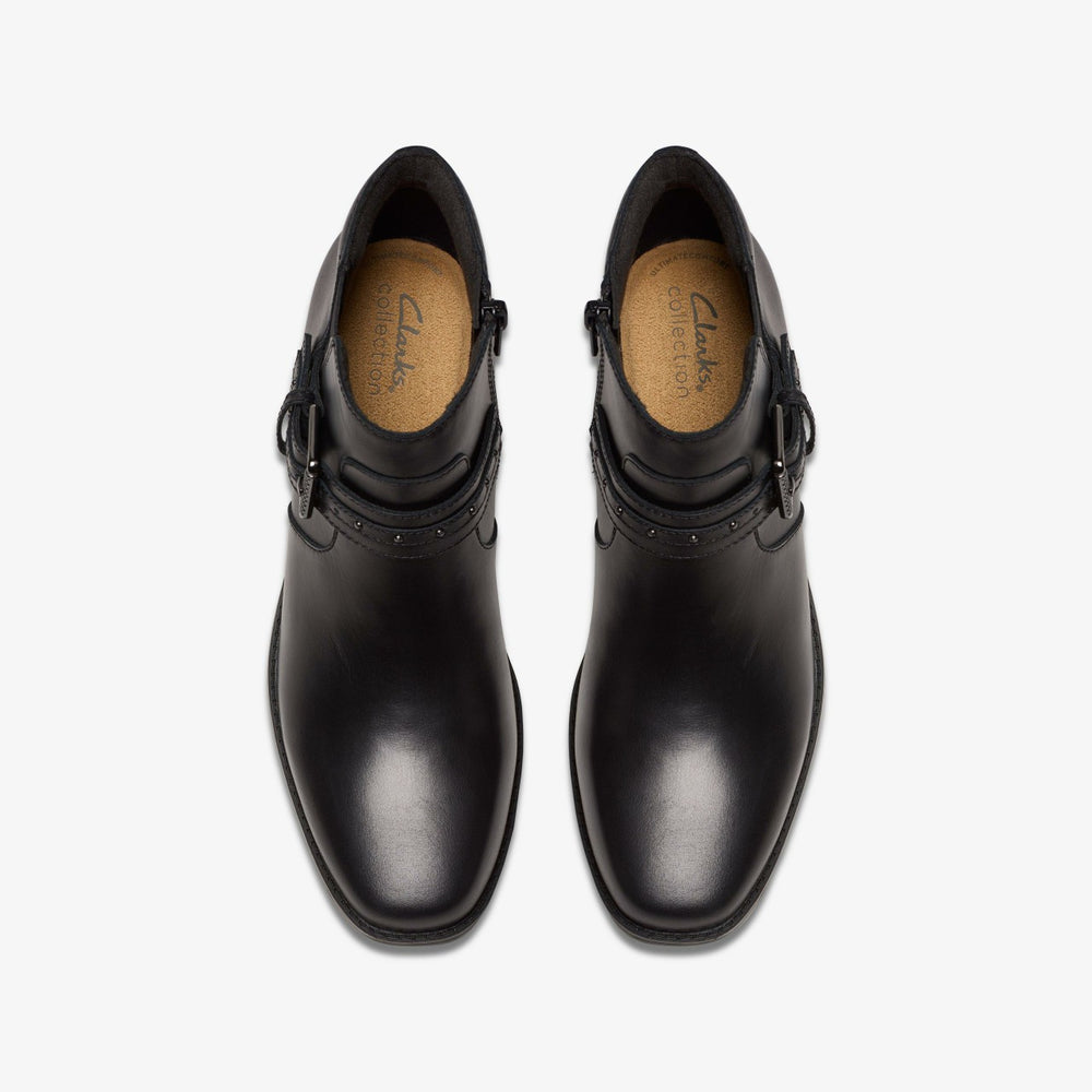 Danyelle Wish Black Leather | Clarks outlet
