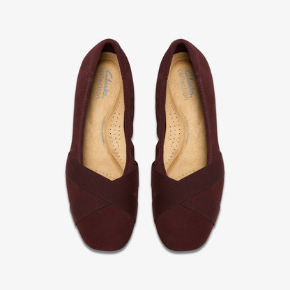 Jazmynn Gem Merlot Suede | Clarks outlet