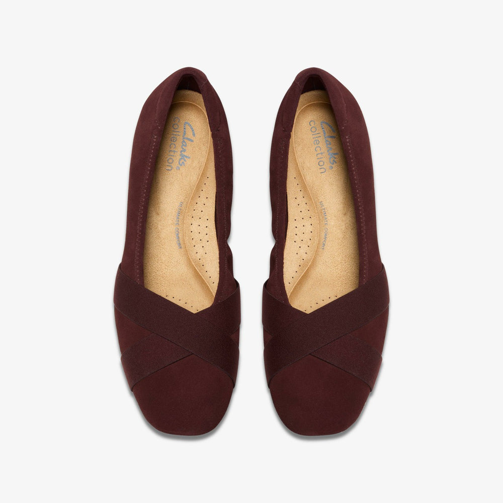 Jazmynn Gem Merlot Suede | Clarks outlet