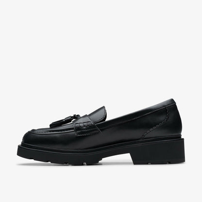 Lauryl Tassel Black Leather | Clarks for sale