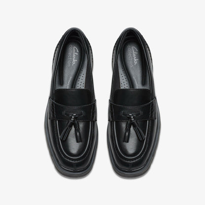 Lauryl Tassel Black Leather | Clarks for sale