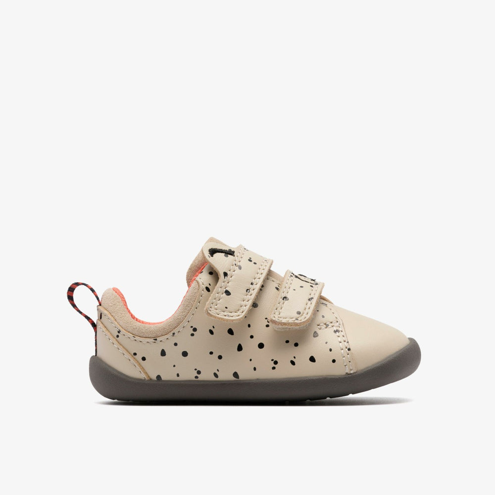 Roamer Wish Toddler Off White Print | Clarks on Sale