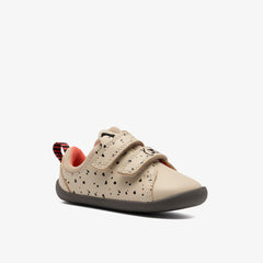 Roamer Wish Toddler Off White Print | Clarks on Sale