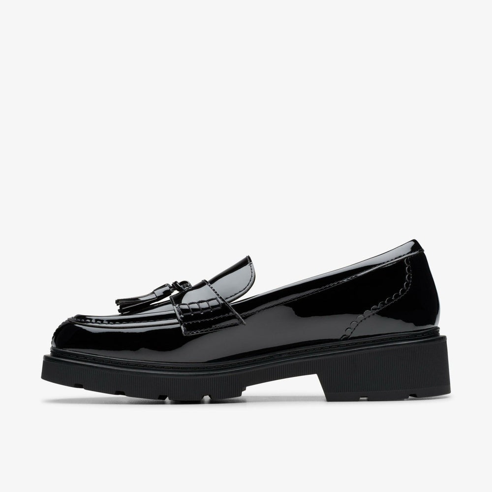 Lauryl Tassel Black Patent | Clarks online