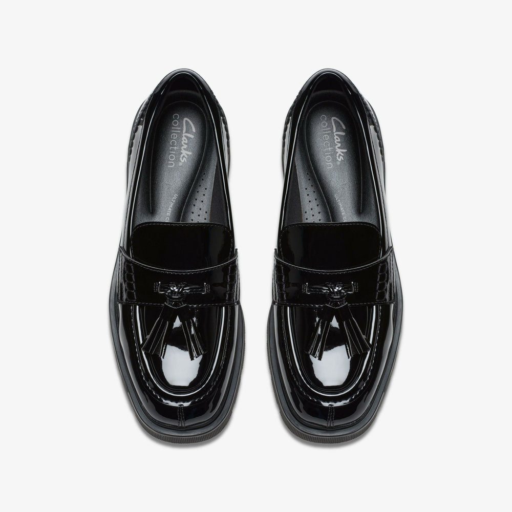 Lauryl Tassel Black Patent | Clarks online