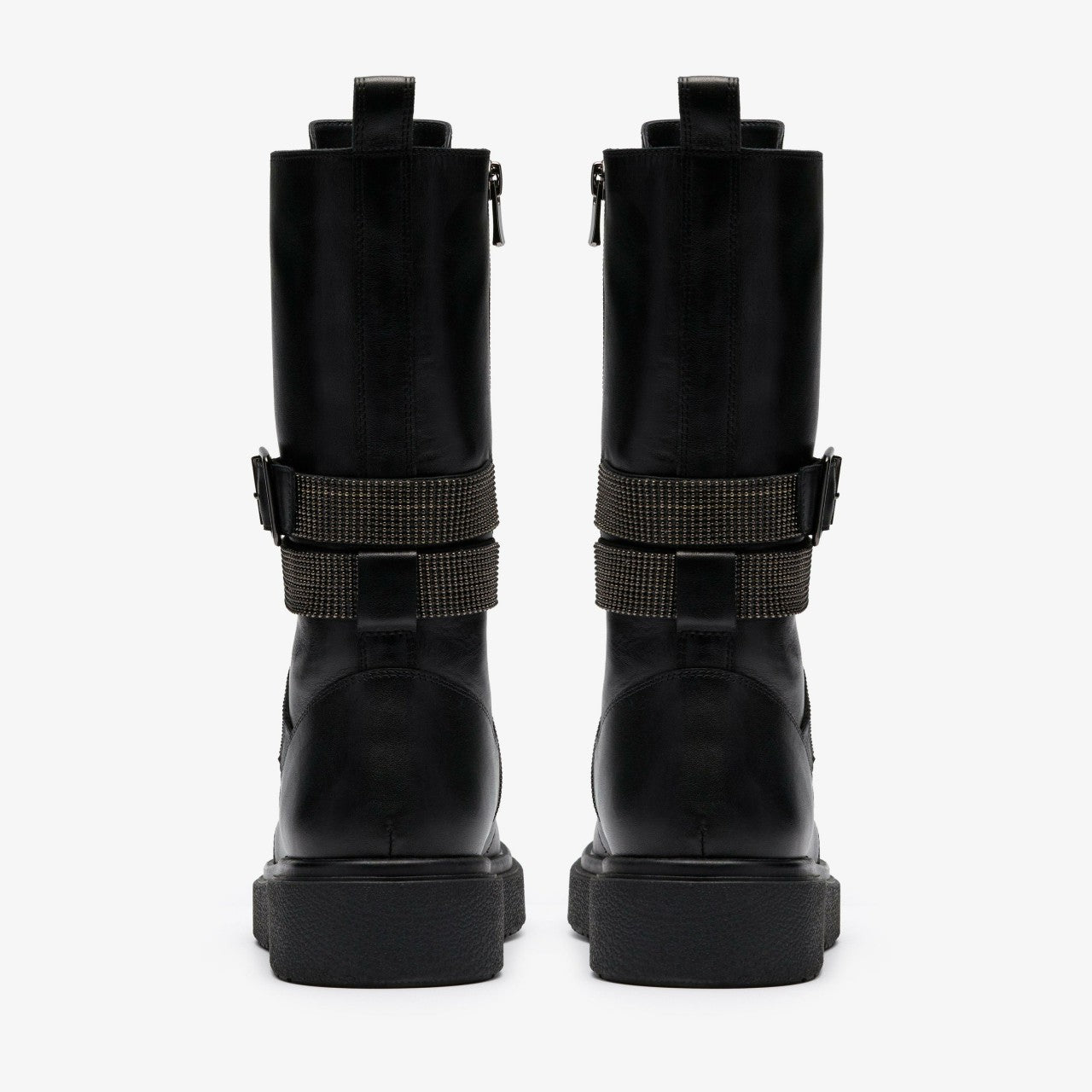 Muster Chain Black Leather | Clarks for sale