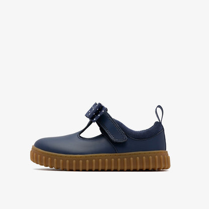 Cove Bow Toddler Navy Leather | Clarks online