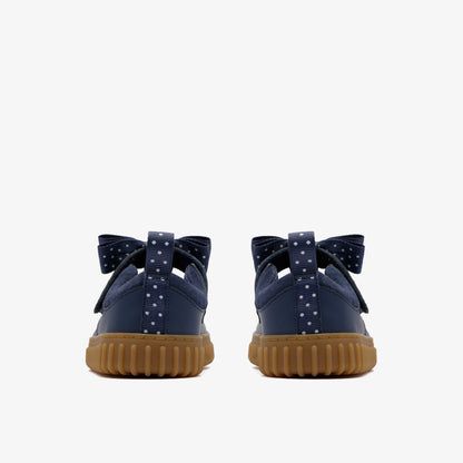 Cove Bow Toddler Navy Leather | Clarks online