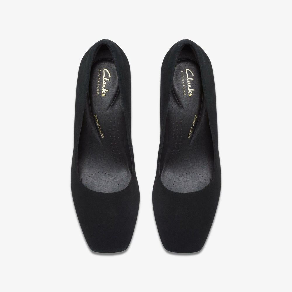 Fernie Court Black Suede | Clarks outlet
