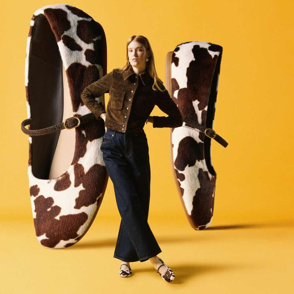 Livia Sky Cow Print | Clarks on Sale