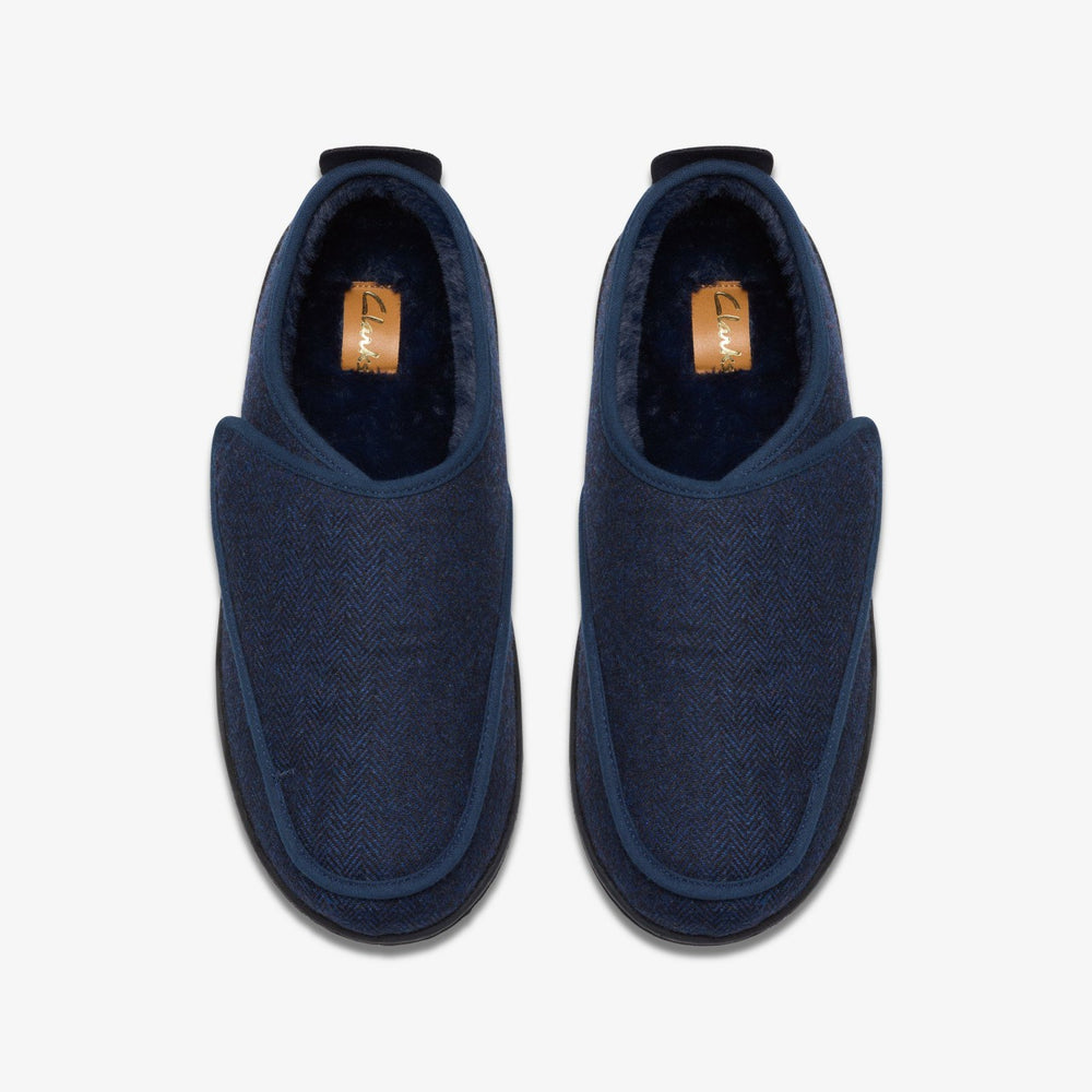 King Riptape Slipper Navy Interest | Clarks online