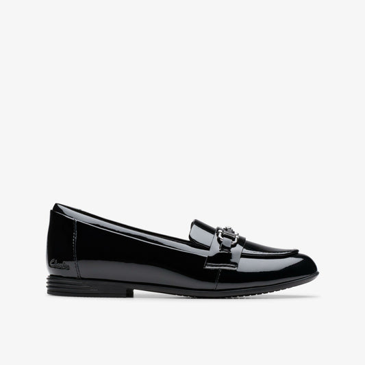 Finja Loafer Older Black Patent | Clarks discount