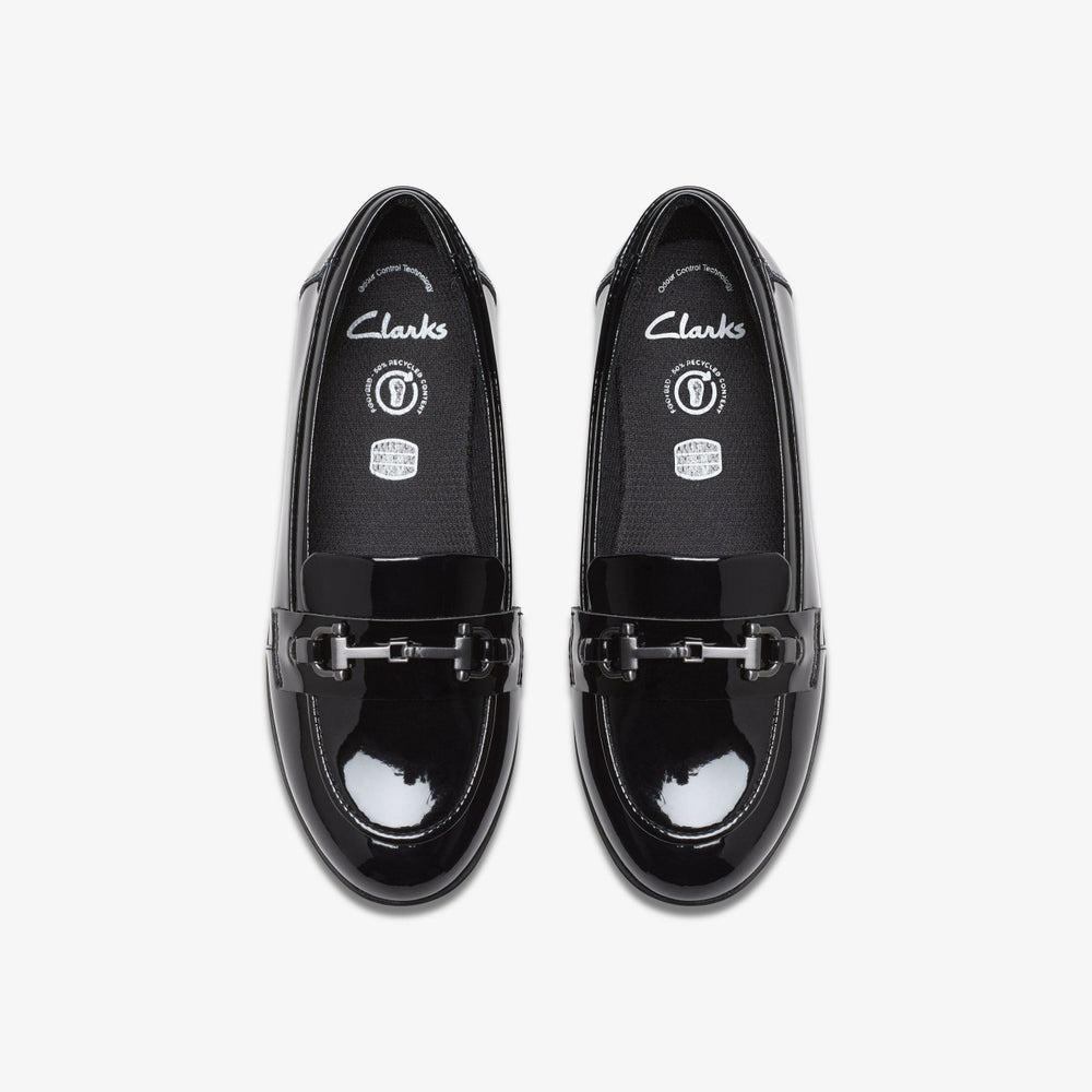 Finja Loafer Older Black Patent | Clarks discount