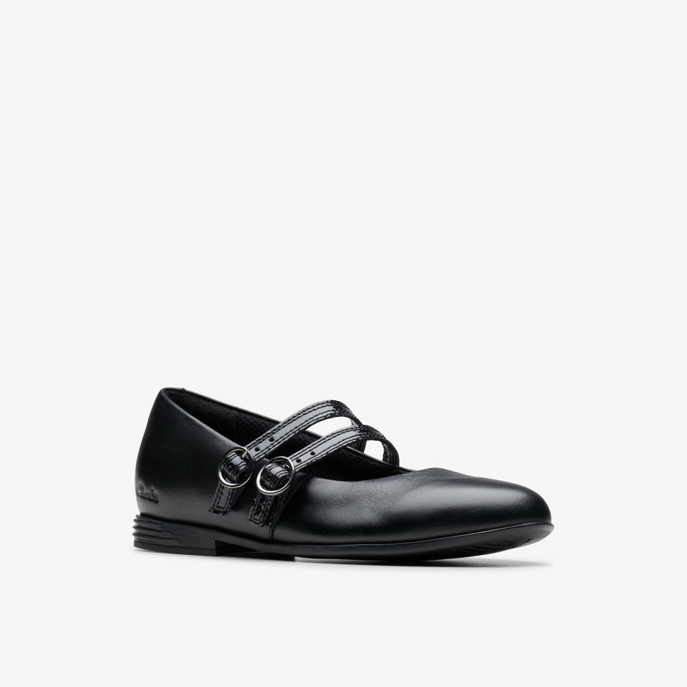 Finja Bar Older Black Leather | Clarks on Sale