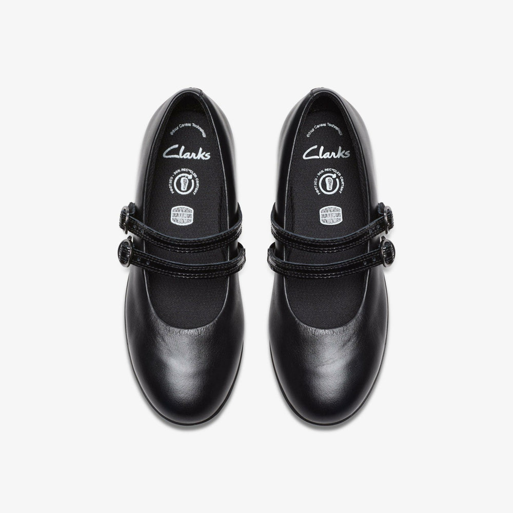 Finja Bar Older Black Leather | Clarks on Sale