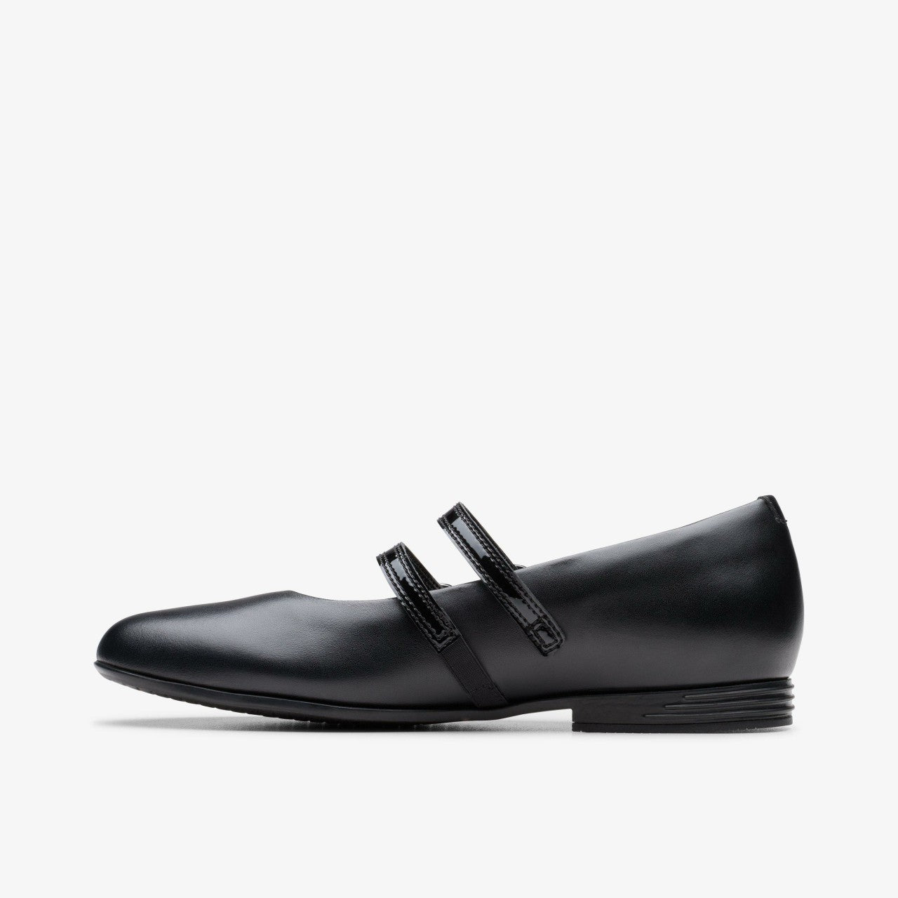 Finja Bar Youth Black Leather | Clarks for sale