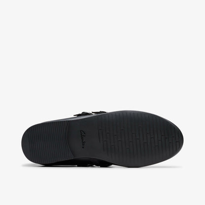 Finja Bar Youth Black Leather | Clarks for sale