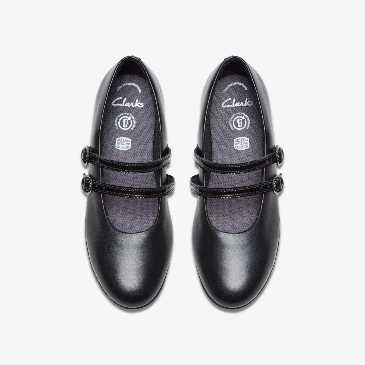 Finja Bar Youth Black Leather | Clarks for sale