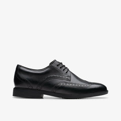 Jonwin Wing Youth Black Leather | Clarks online