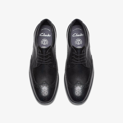 Jonwin Wing Youth Black Leather | Clarks online
