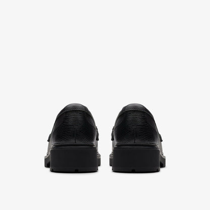 Eris Edge Youth Black Leather | Clarks for sale