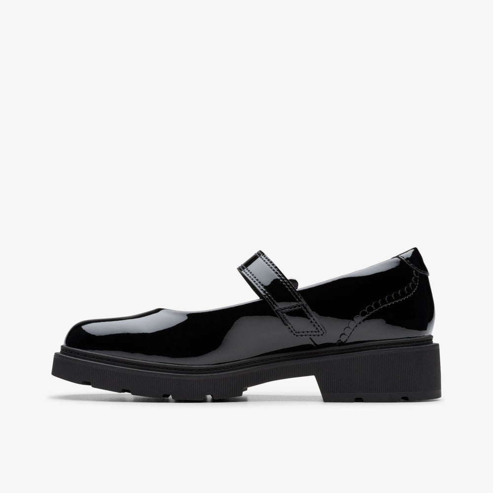 Eris Jane Youth Black Patent | Clarks discount