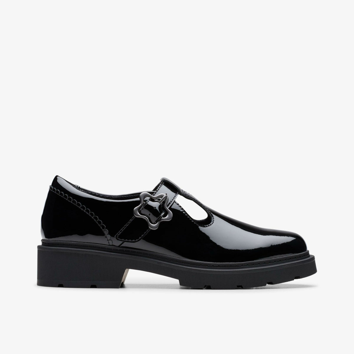 Eris Hope Youth Black Patent | Clarks for sale