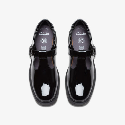 Eris Hope Youth Black Patent | Clarks for sale