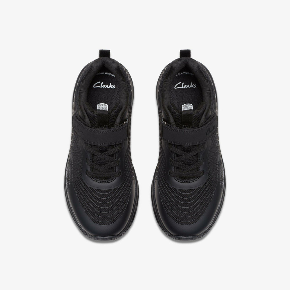 Deyes Dash Kid Black/Black | Clarks outlet
