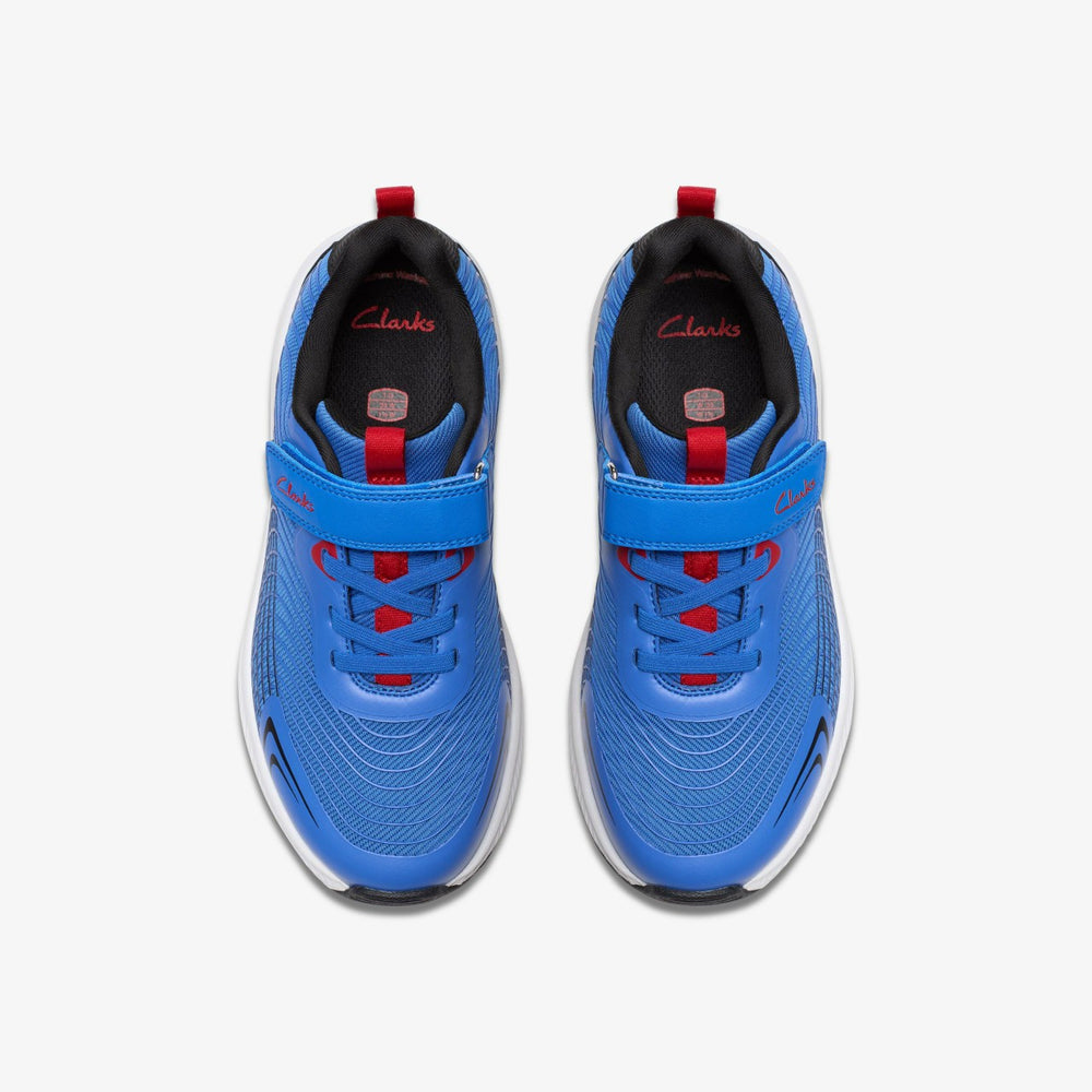 Deyes Dash Kid Blue Synthetic | Clarks on Sale