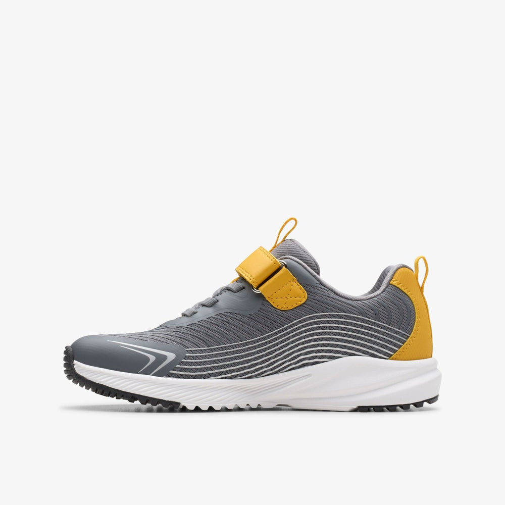 Deyes Dash Kid Grey Synthetic | Clarks Sale