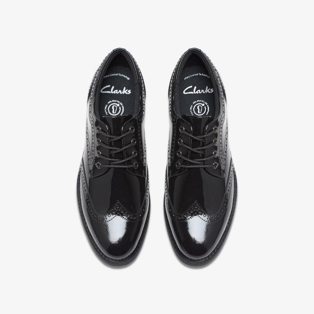 Tapa Pure Youth Black Patent | Clarks Sale